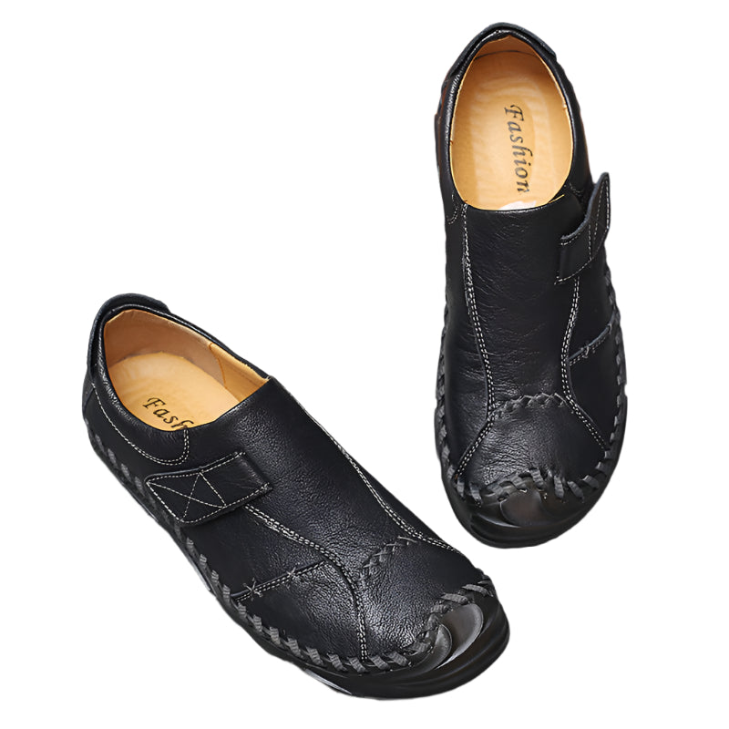Handmade Men's Velcro Closure Shoes