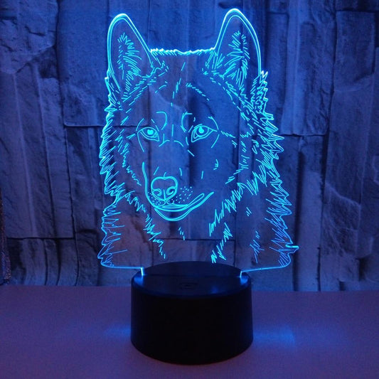 Wolf 3D Lamp Night Light