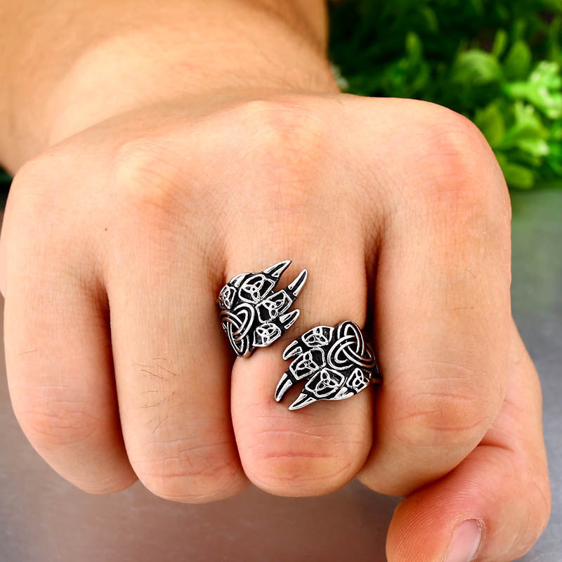 Stainless Steel Bear Claw Ring