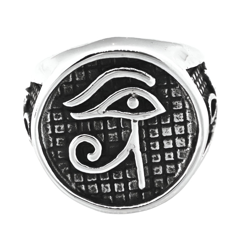 Eye of Horus Ankh Stainless Steel Ring
