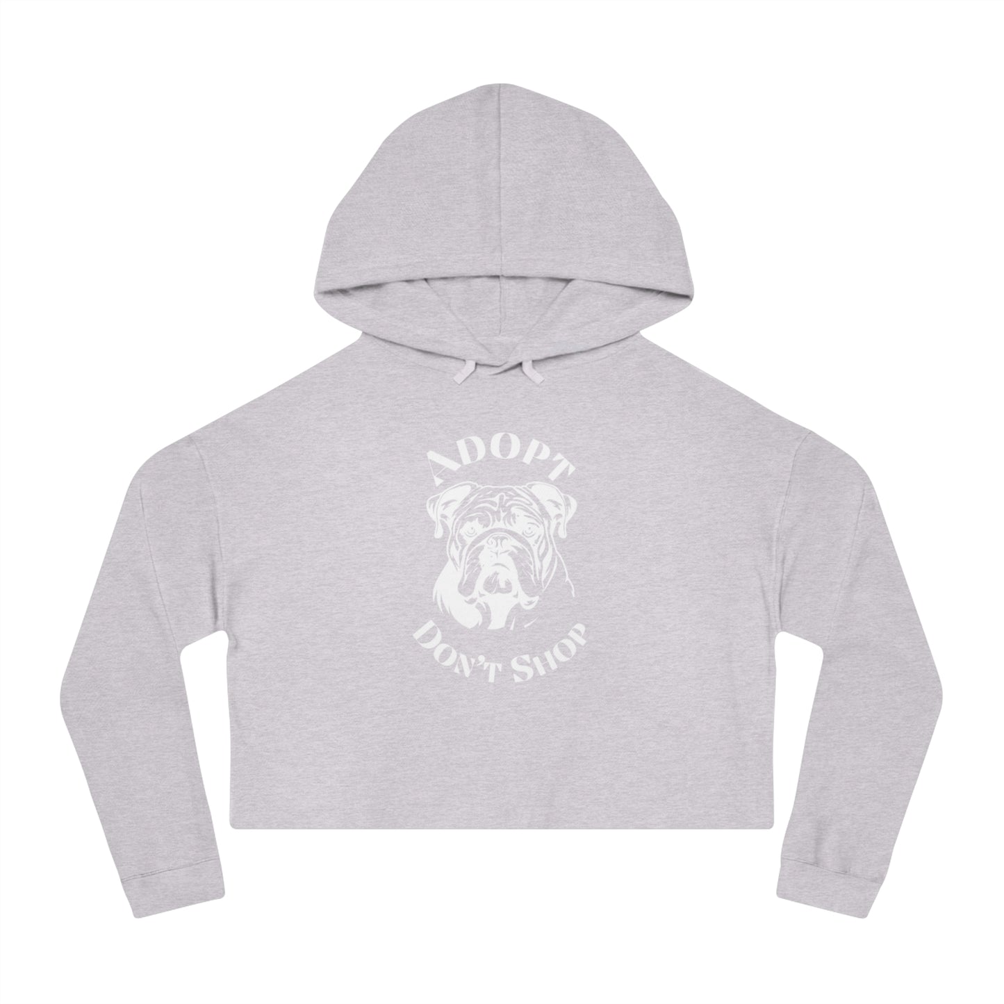 Women’s Cropped Hooded Adopt Don't Shop Sweatshirt