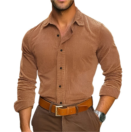 Men's Long Sleeve Corduroy Shirt