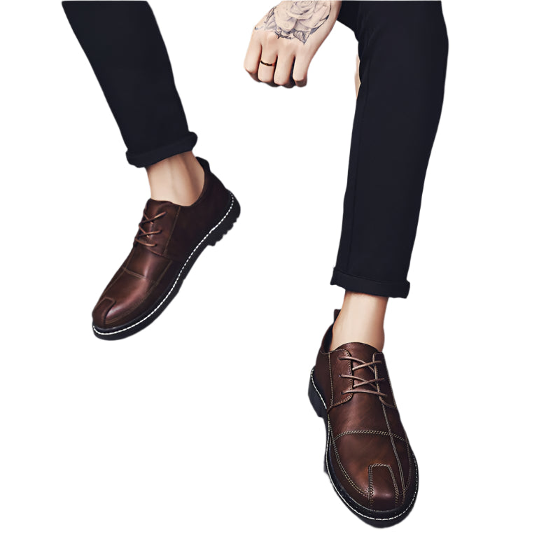 Men's Cowhide Leather Lace Up Shoes