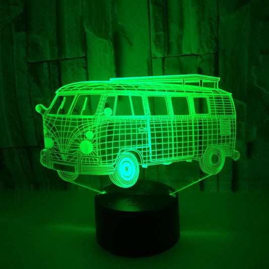 Happy Hippy Bus 3D Light