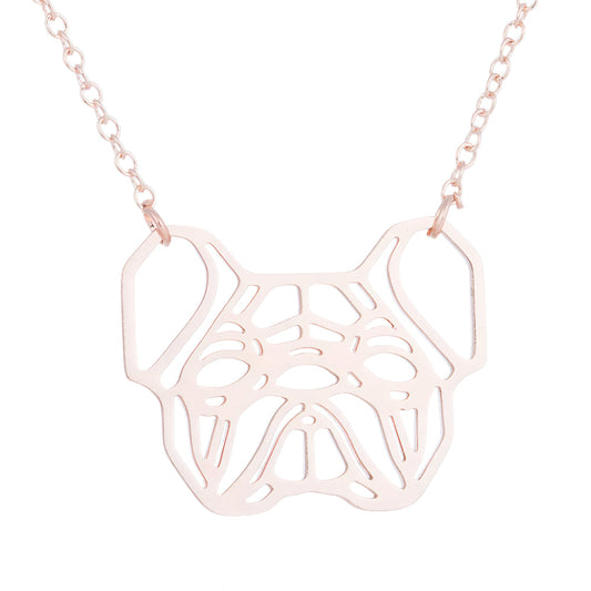 Stainless Steel Pug Necklace