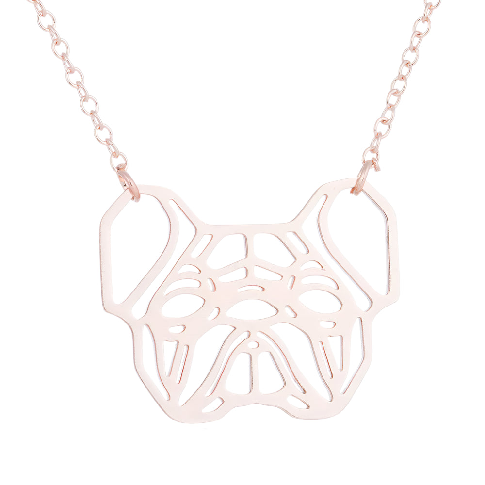 Stainless Steel Pug Necklace