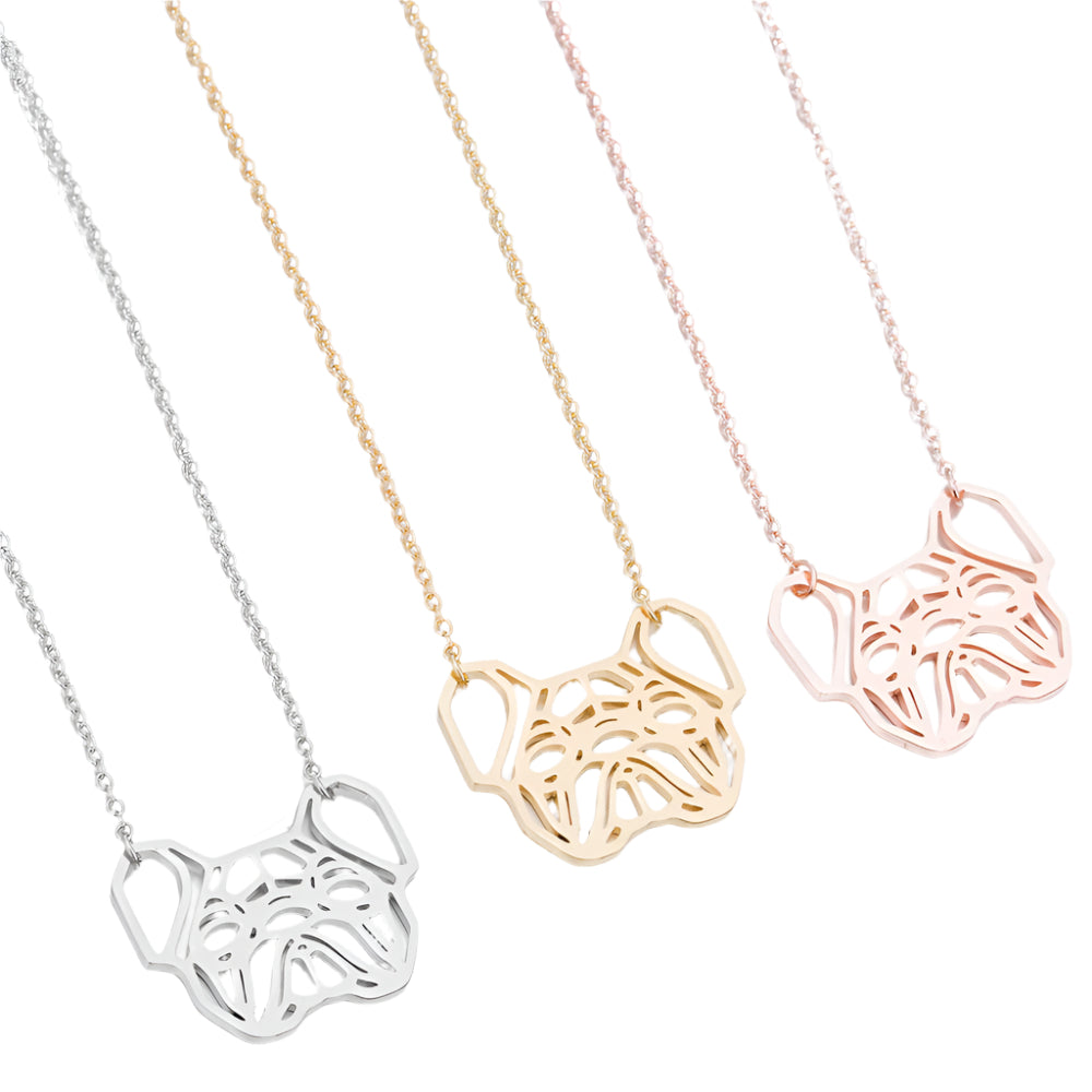 Stainless Steel Pug Necklace
