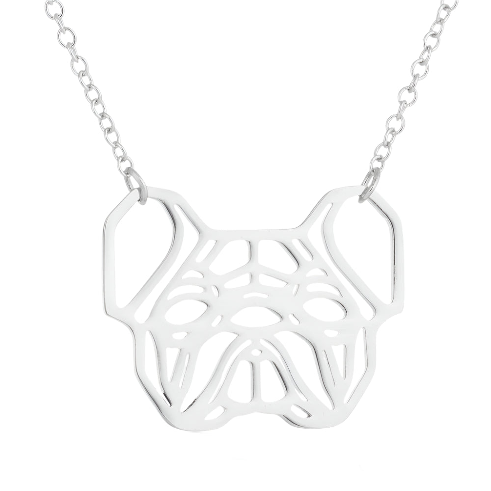 Stainless Steel Pug Necklace
