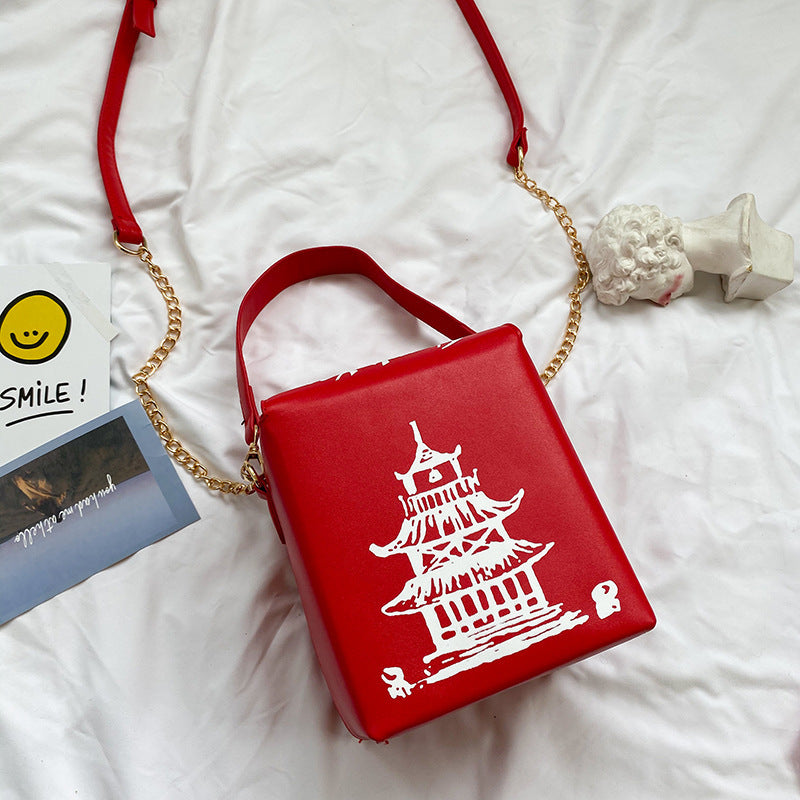 Take Out Box Pu Leather Handbag