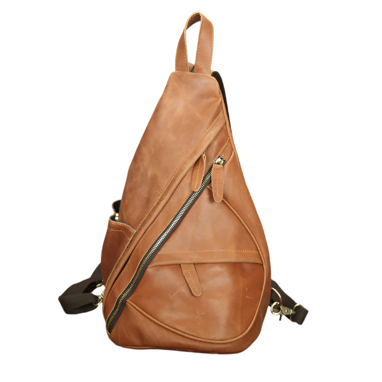 Men's Cowhide Leather Chest Bag