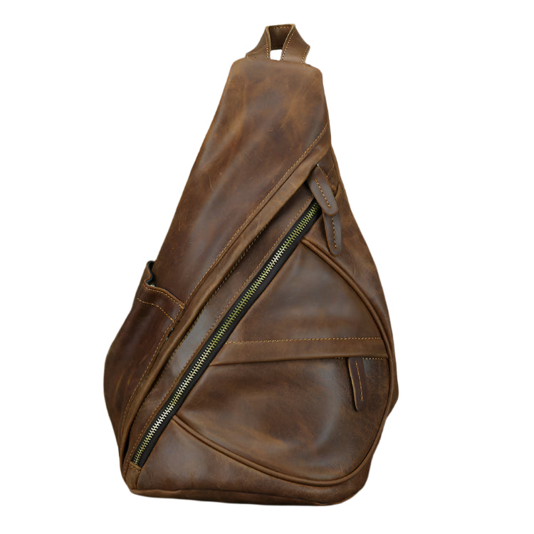 Men's Cowhide Leather Chest Bag