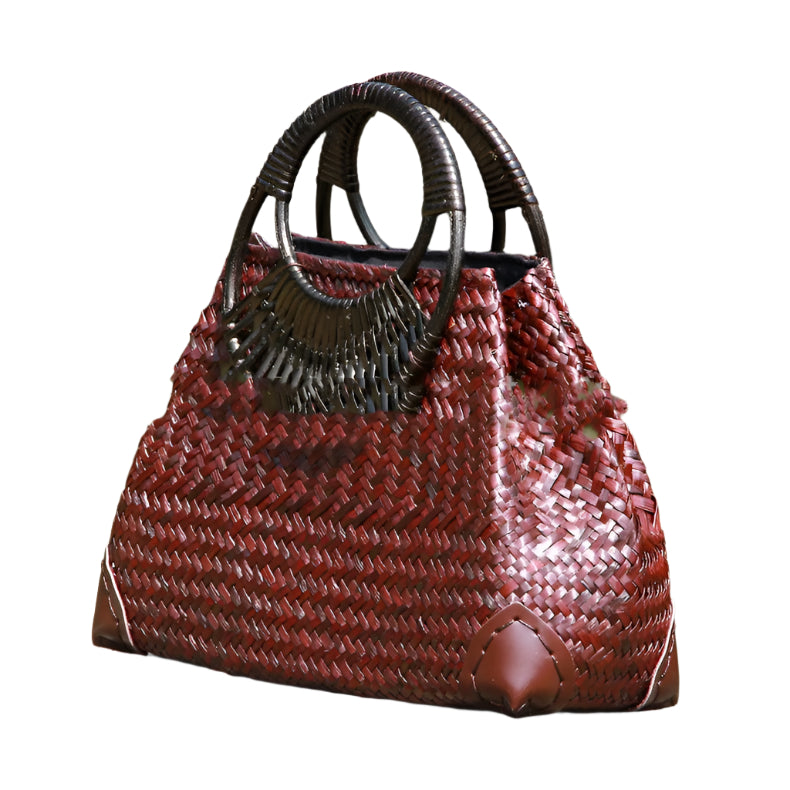 Hand Woven Rattan Handbag