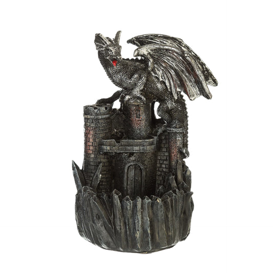 Resin Flying Dragon on Castle Backflow Incense Burner