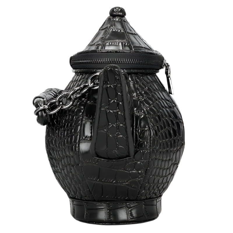 Teapot Embossed PU Leather Handbag