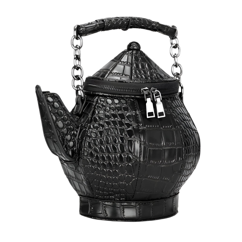 Teapot Embossed PU Leather Handbag