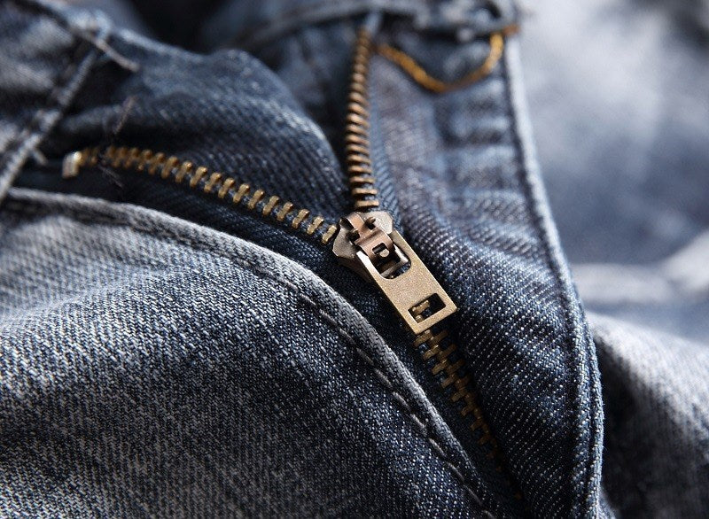 Men's Slim Fit Zipper Jeans