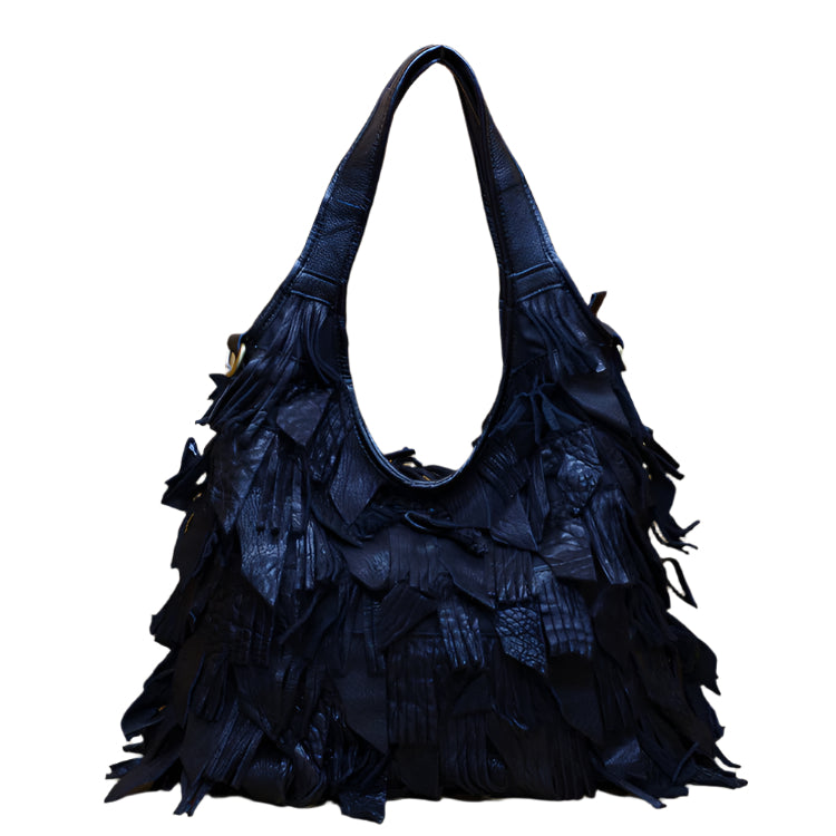 Cowhide Tassel Shoulder Bag