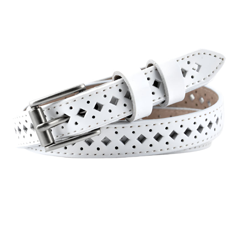 Cowhide Leather Cut Out Pattern Belt