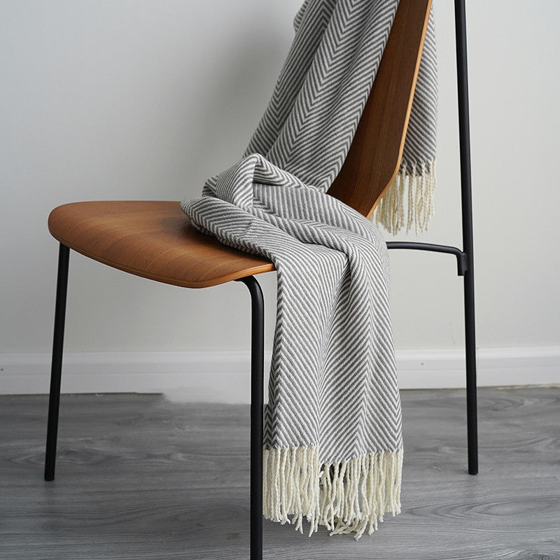 Herringbone with Tassels Shawl