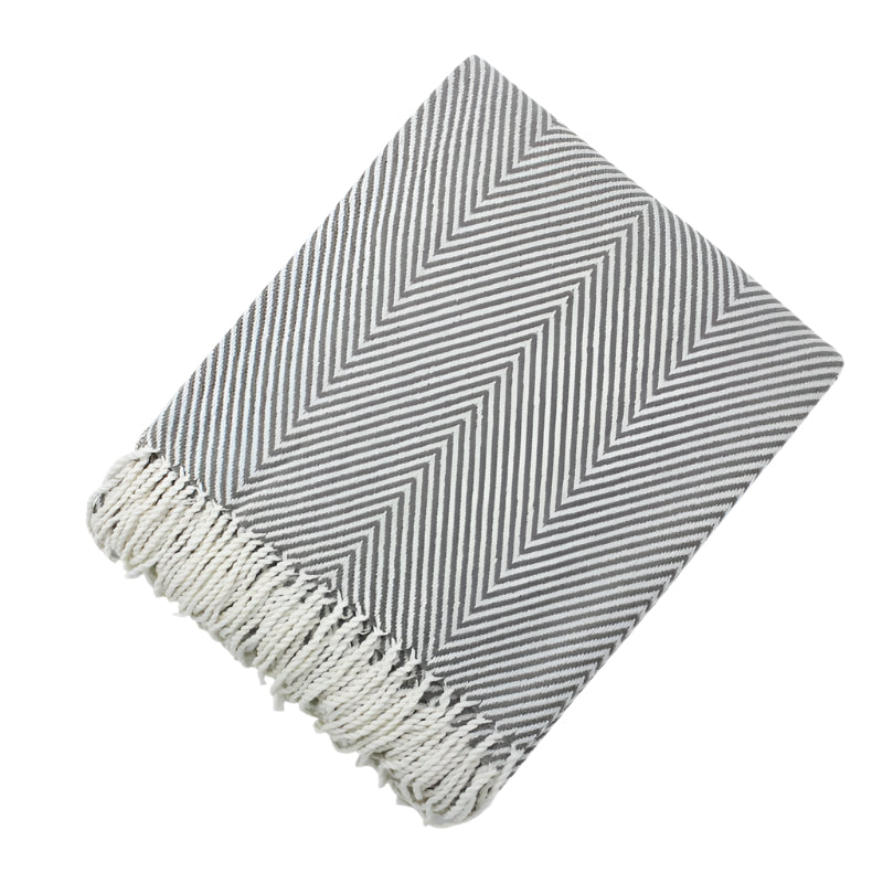 Herringbone with Tassels Shawl