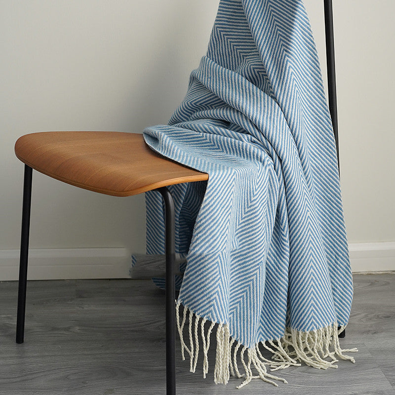 Herringbone with Tassels Shawl