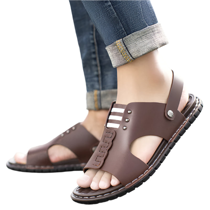 Men's Cowhide Leather Back Strap Sandal