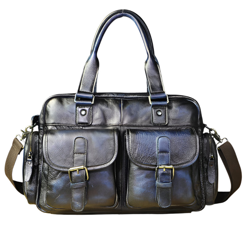 Men's Cowhide Leather Work and Travel Bag