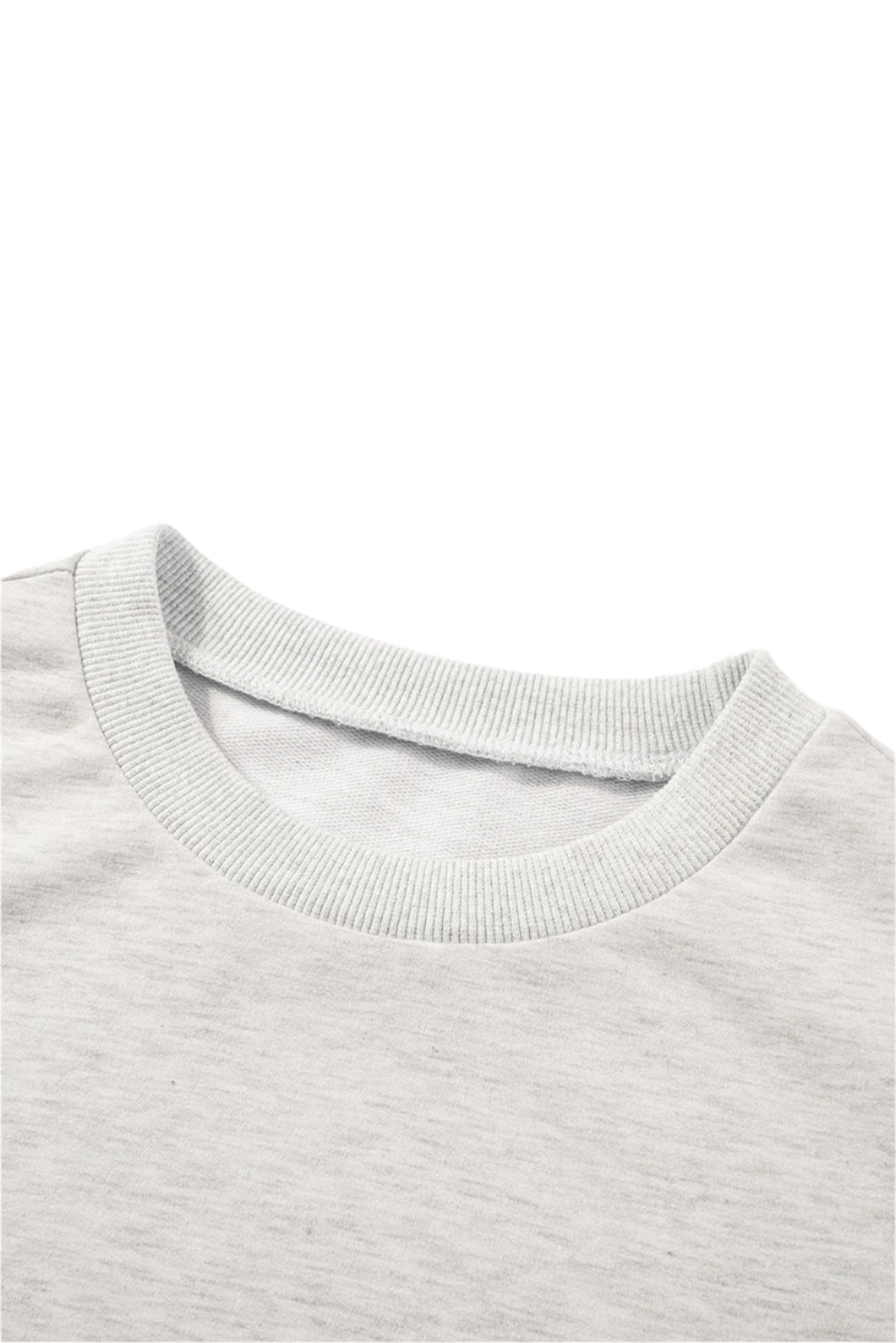 Rhinestone Pearl Detail Round Neck Puff Sleeve Top