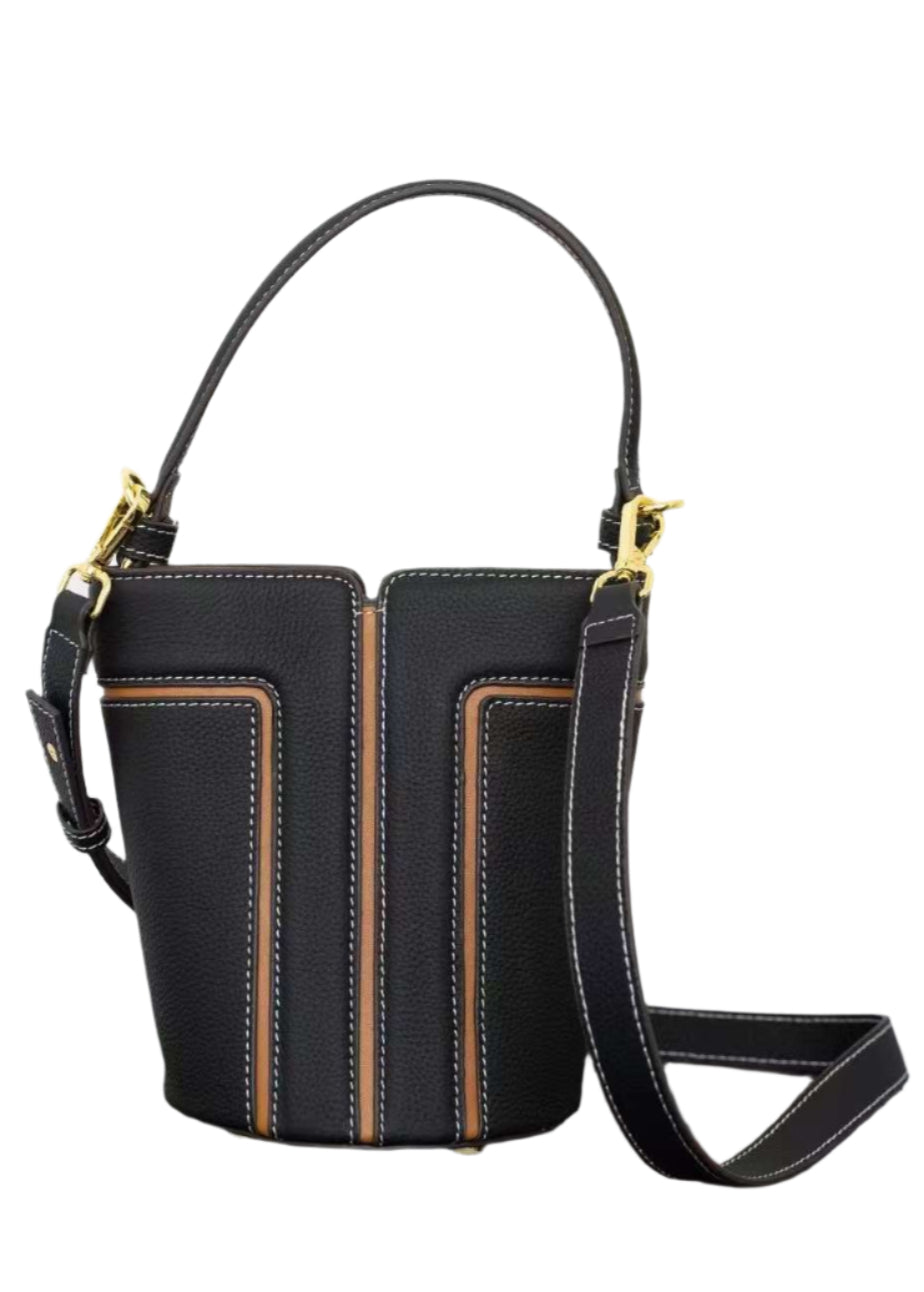 Cowhide Leather Contrast Color Bag