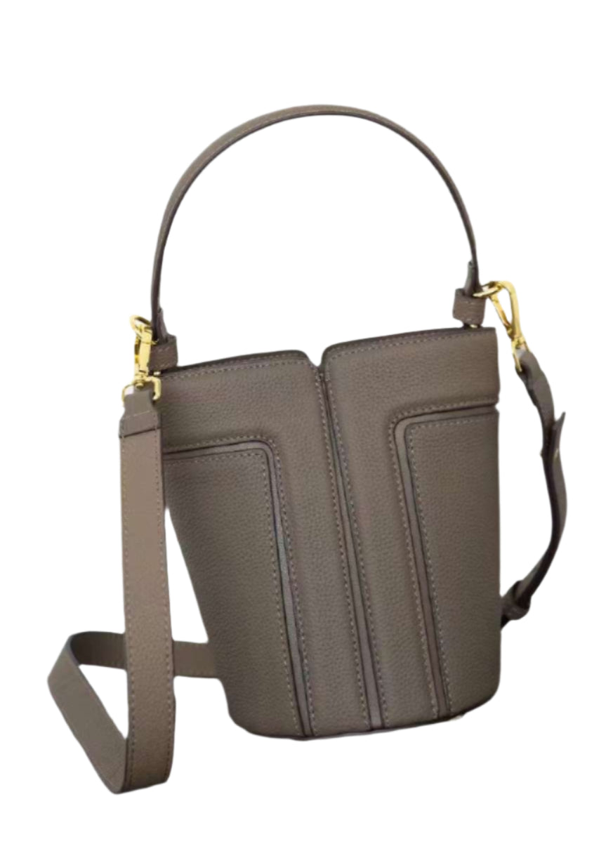 Cowhide Leather Contrast Color Bag