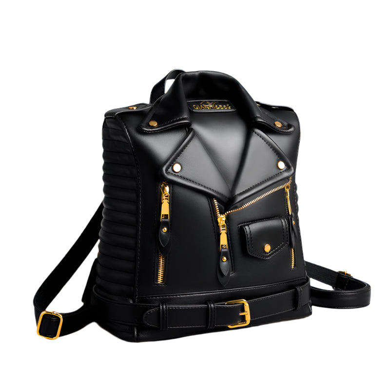PU Leather Jacket Backpack
