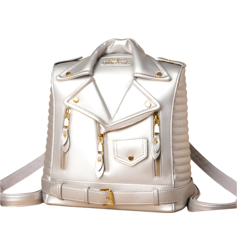PU Leather Jacket Backpack