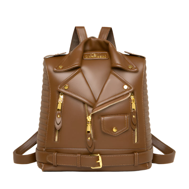 PU Leather Jacket Backpack