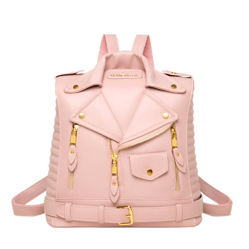PU Leather Jacket Backpack