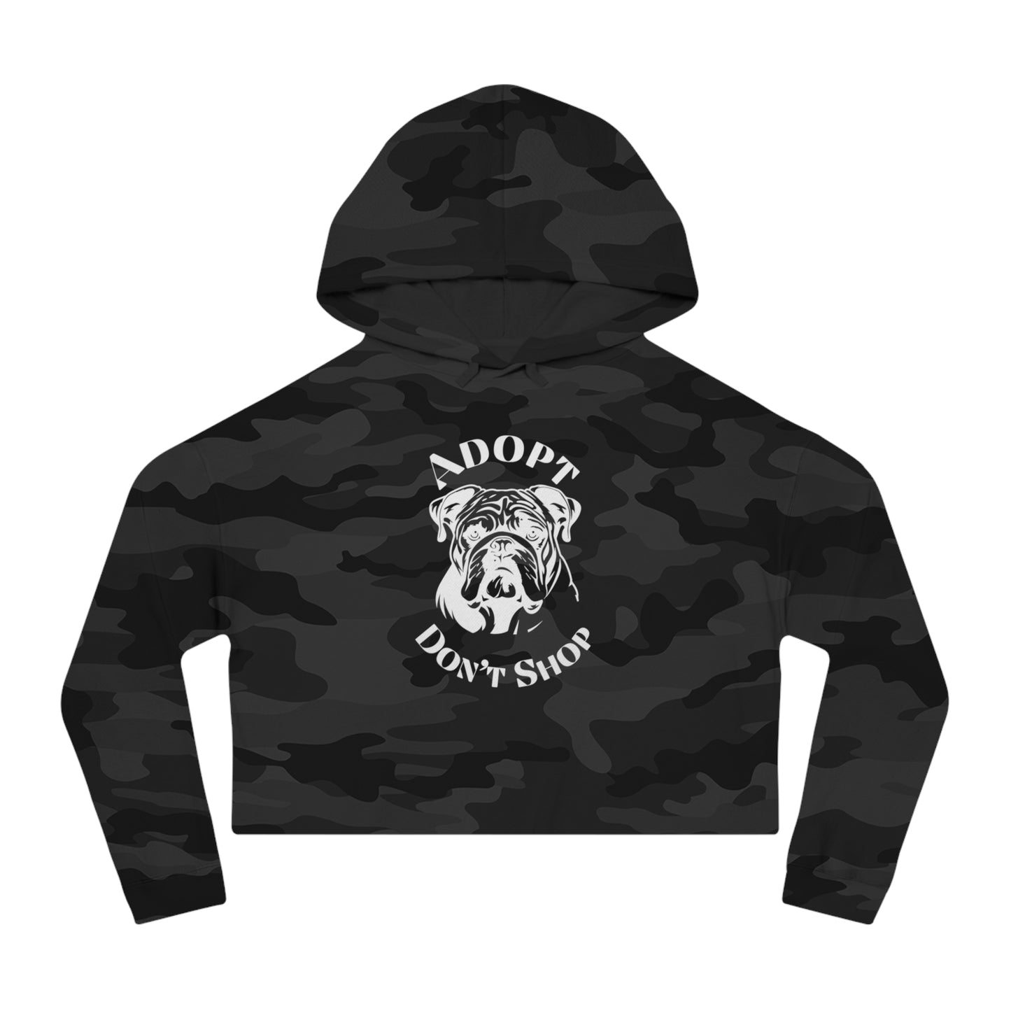 Women’s Cropped Hooded Adopt Don't Shop Sweatshirt