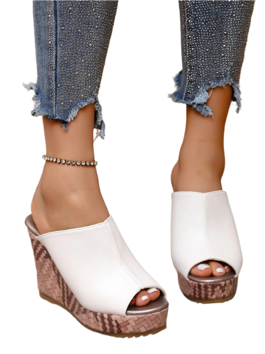 PU Leather High Heel Sandals