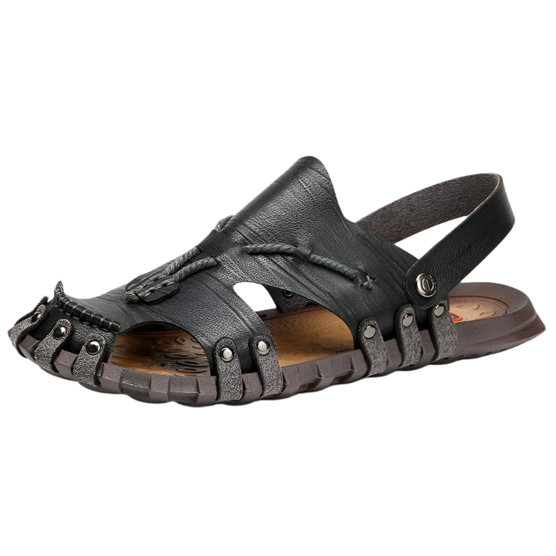 Men's Hand Sewn Breathable Cowhide Leather Sandals