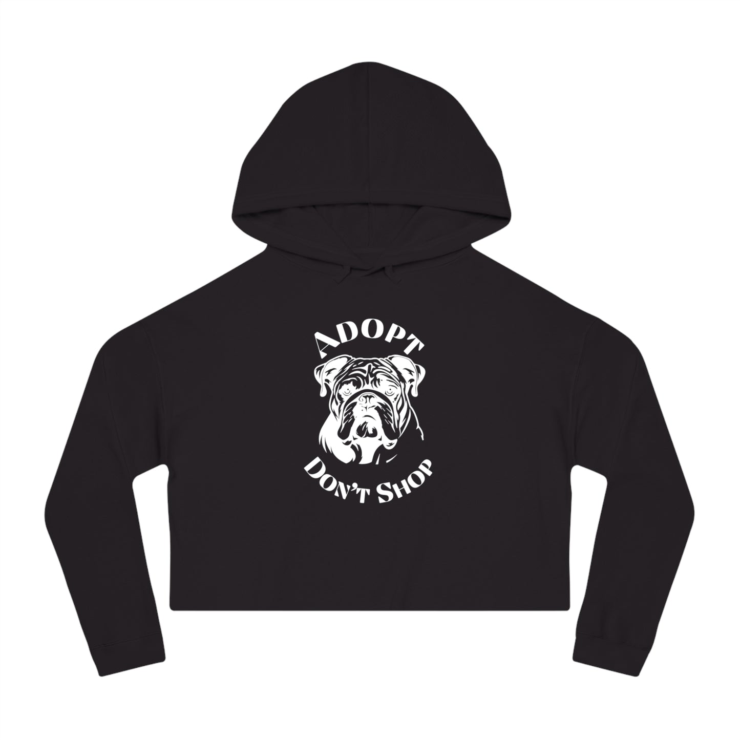 Women’s Cropped Hooded Adopt Don't Shop Sweatshirt