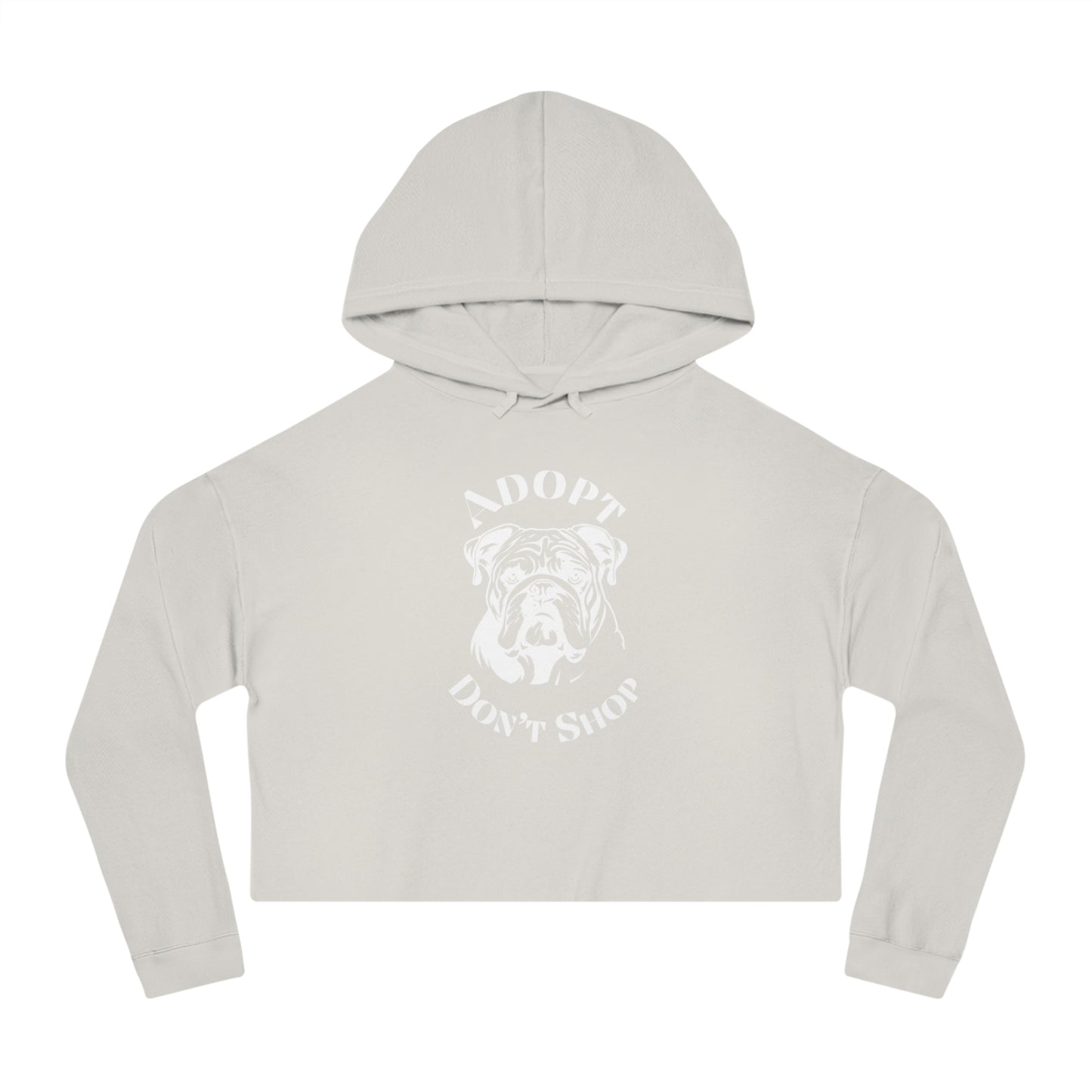 Women’s Cropped Hooded Adopt Don't Shop Sweatshirt