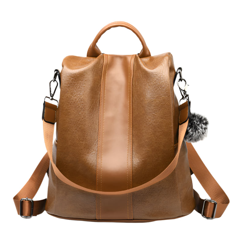 Sheepskin Patchwork Messenger Style Bag with Shoulder Strap