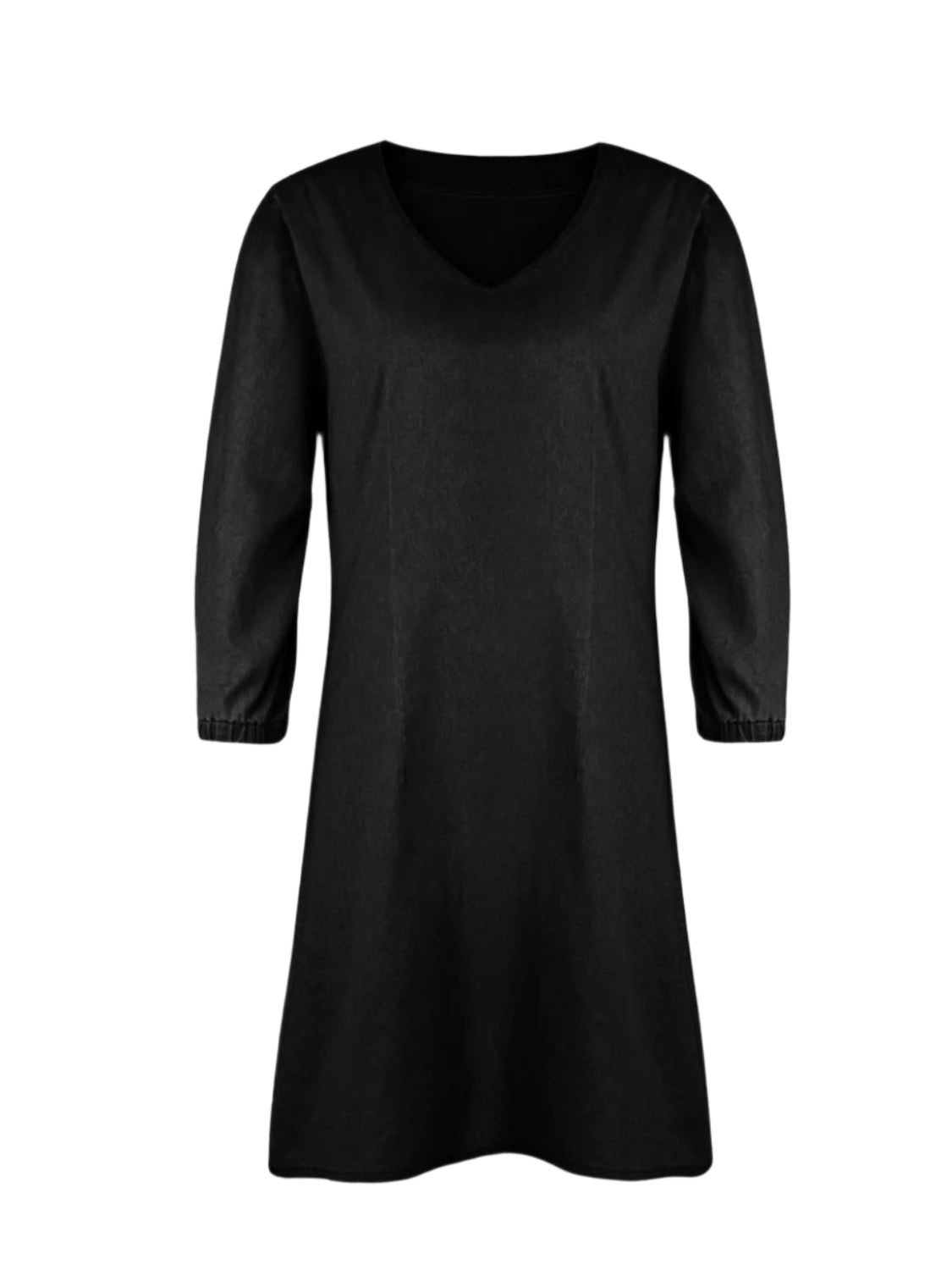 Full Size V-Neck Half Sleeve Dress