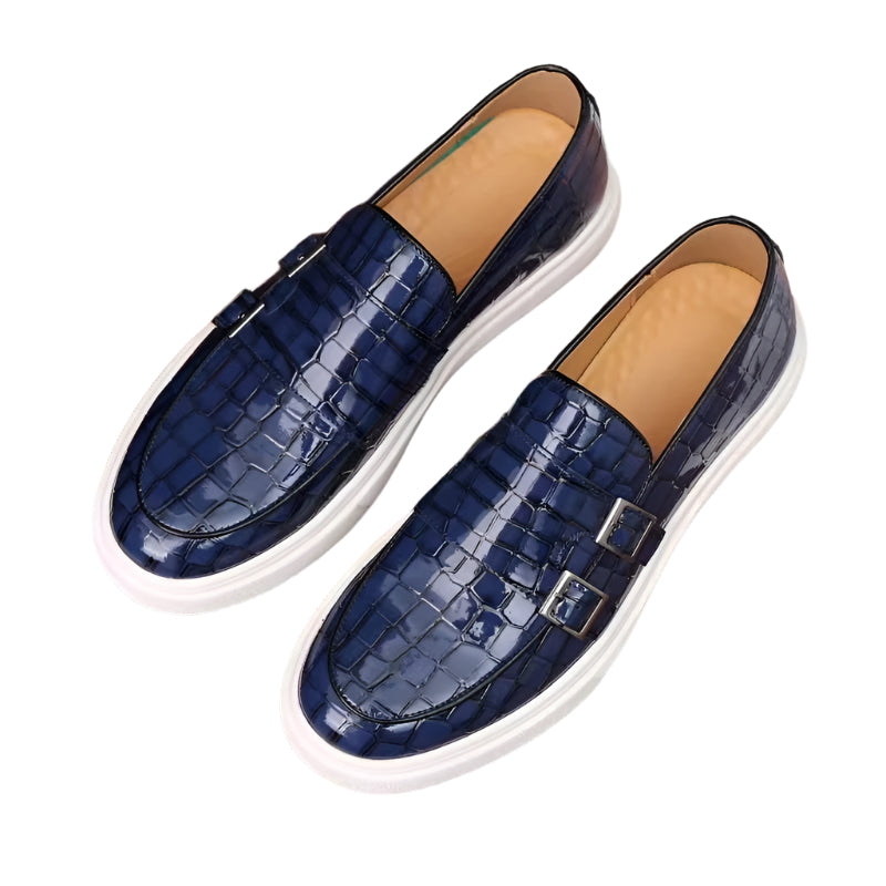 Men's PU Leather Double Buckle Shoes