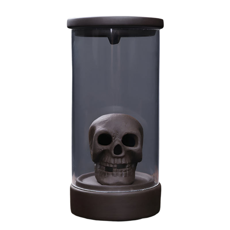 Ceramic Backflow Skull Incense Burner