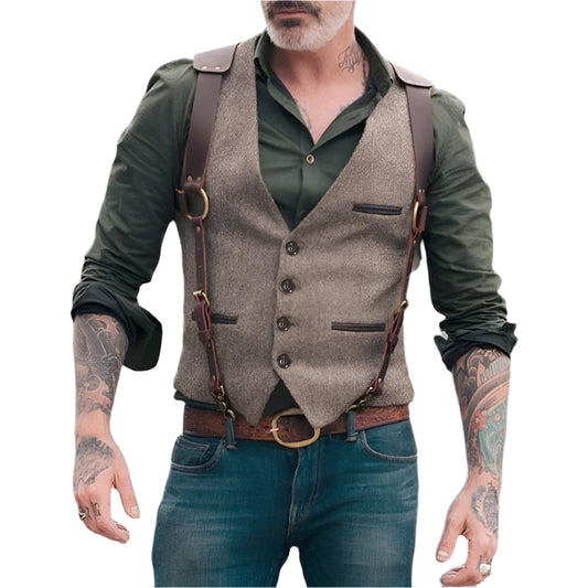 Men's Casual Linen Vest
