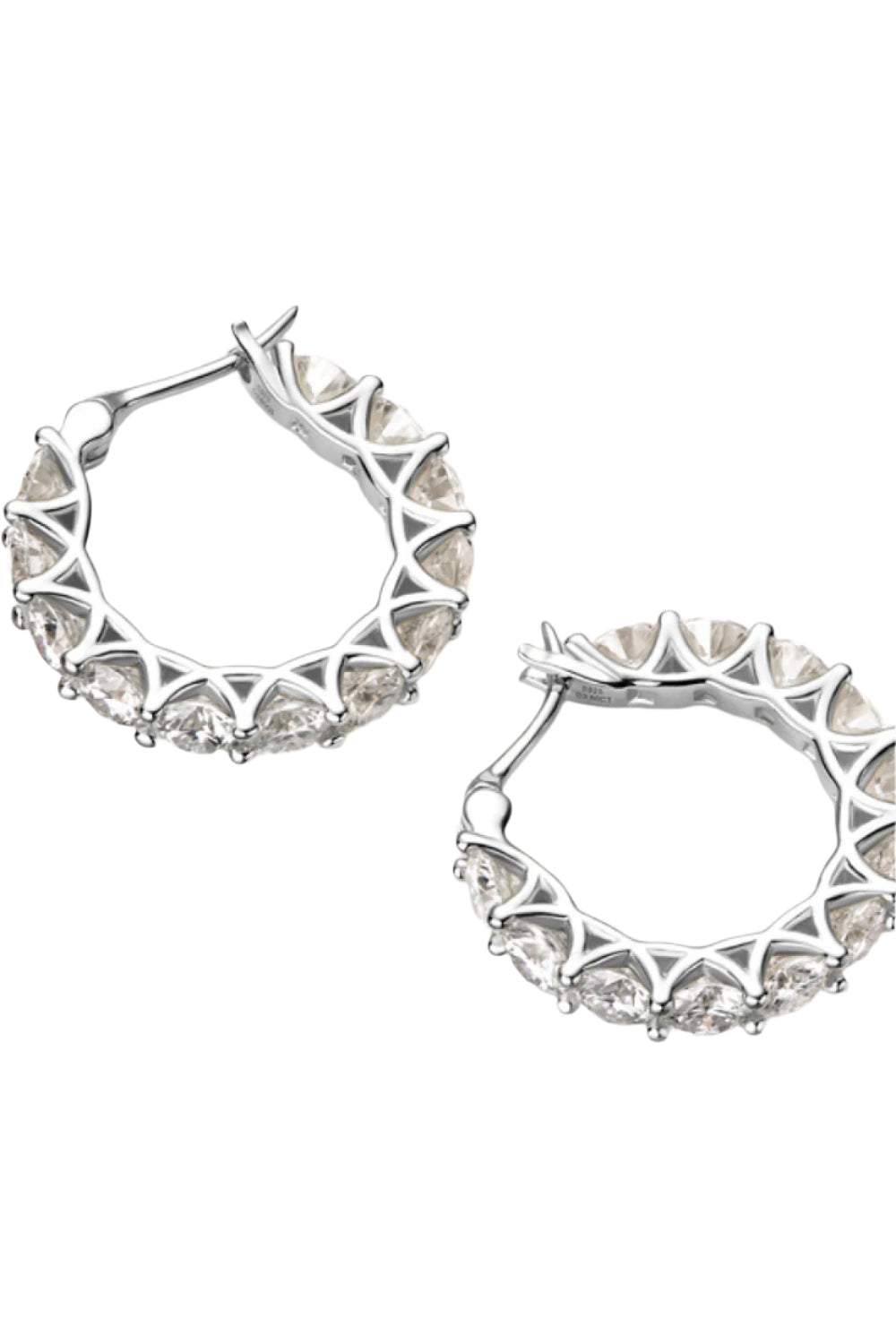 7.2 Carat Moissanite 925 Sterling Silver Earrings