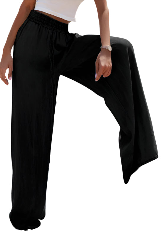 Drawstring Wide Leg Jeans