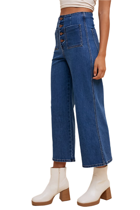Annie Wear Button Fly High Waist Jeans