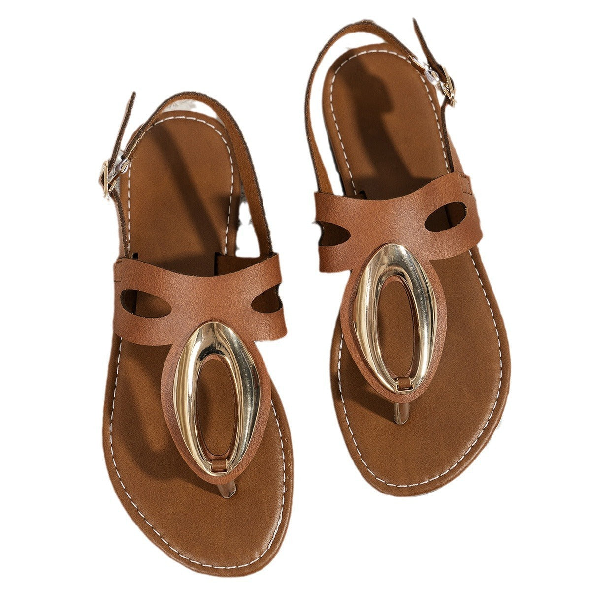 Metal Buckle Sandals