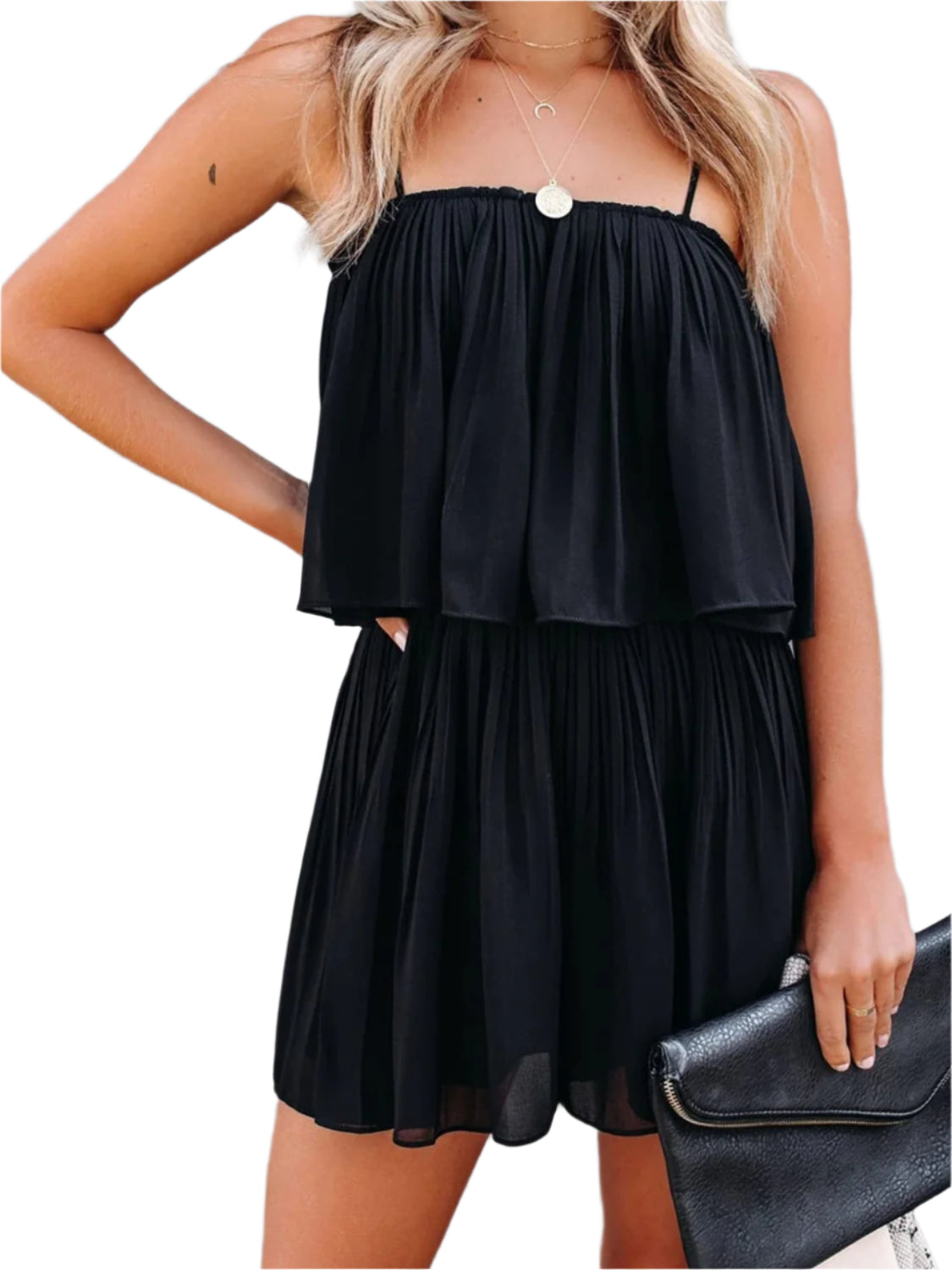 Ruched Spaghetti Strap Romper