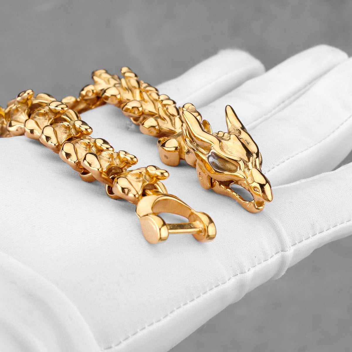 Men's Stainless Steel Jormungandr Keel Chain Bracelet